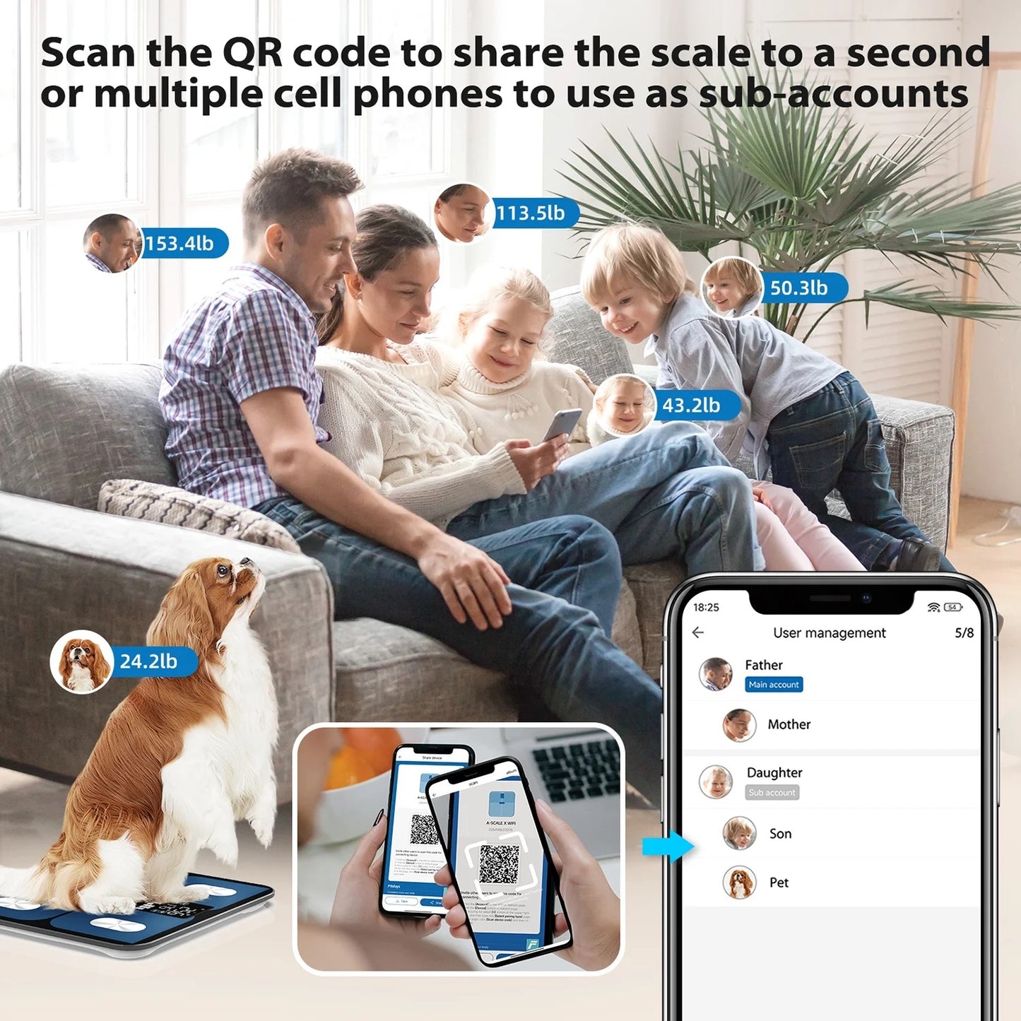Smart Digital Scale for Body Weight and Fat Percentage