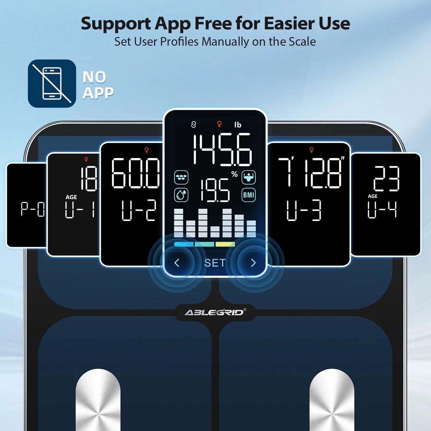 Smart Digital Scale for Body Weight and Fat Percentage