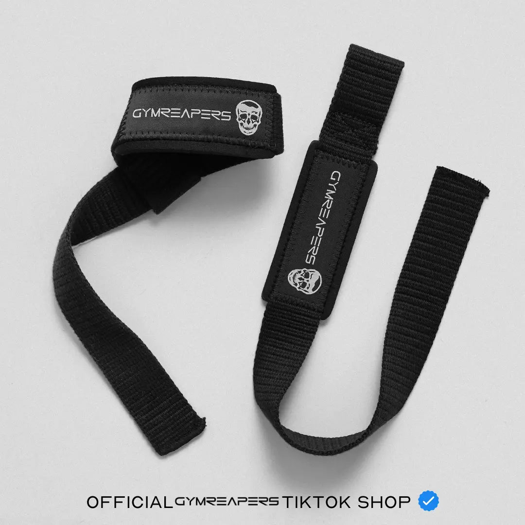 Gymreapers Premium Padded Neoprene Lifting Straps for Weightlifting, Bodybuilding, and Powerlifting - 18" Cotton Deadlift Straps for Enhanced Grip Support and Wrist Protection - Set of 2