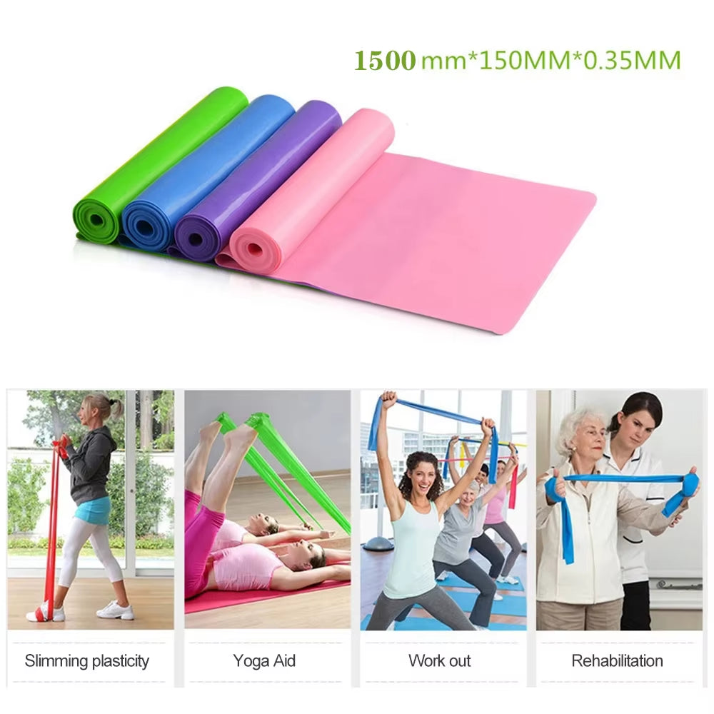 Yoga Elastic Bands Portable Pilates Hip Circle Expander Bands Latex Tension Gym Family Strength Training Resistance Belt